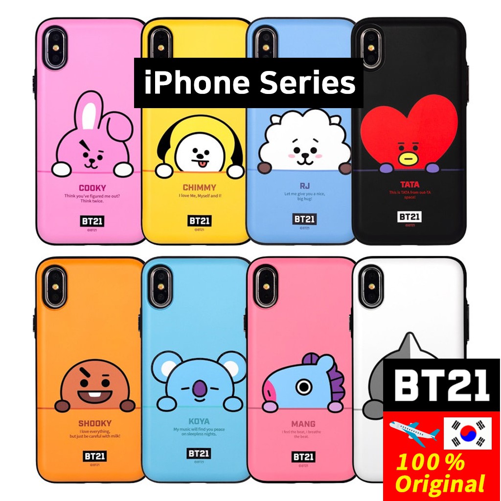 Ốp Lưng Hoạt Hình Bts Bt21 Cho Iphone Series / 7 / 8 / Se2 / X / Xs / Xs Max / Xr / 11 / 11pro / 11pro Max