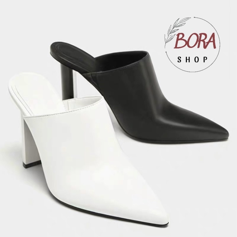 Guốc sục cao gót cao cấp nữ Ulzzang Hàn Quốc BORA SHOP order