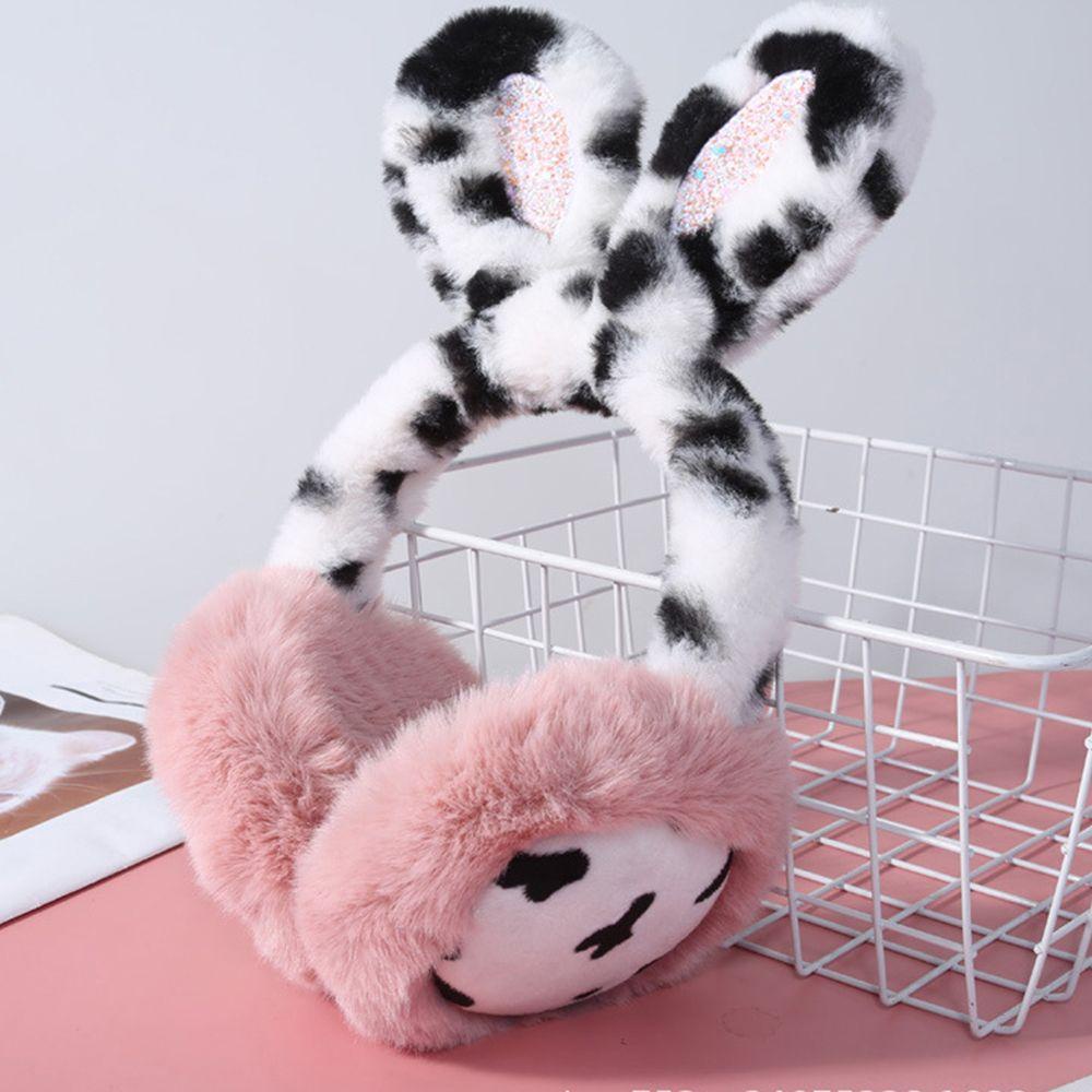 Anemone Chụp Tai Thỏ Bông Chống Lạnh Mềm Mại