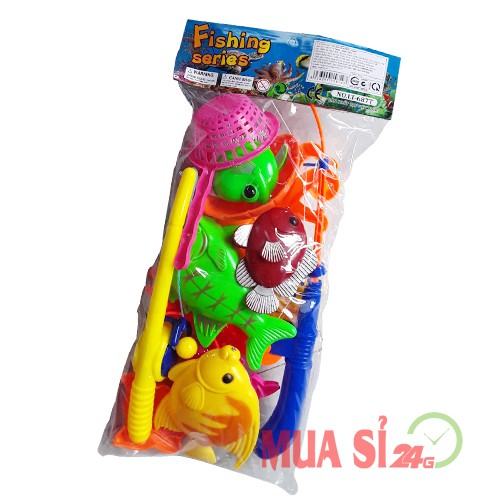 Bộ đồ chơi câu cá nam châm dưới nước 1 cần 9 cá