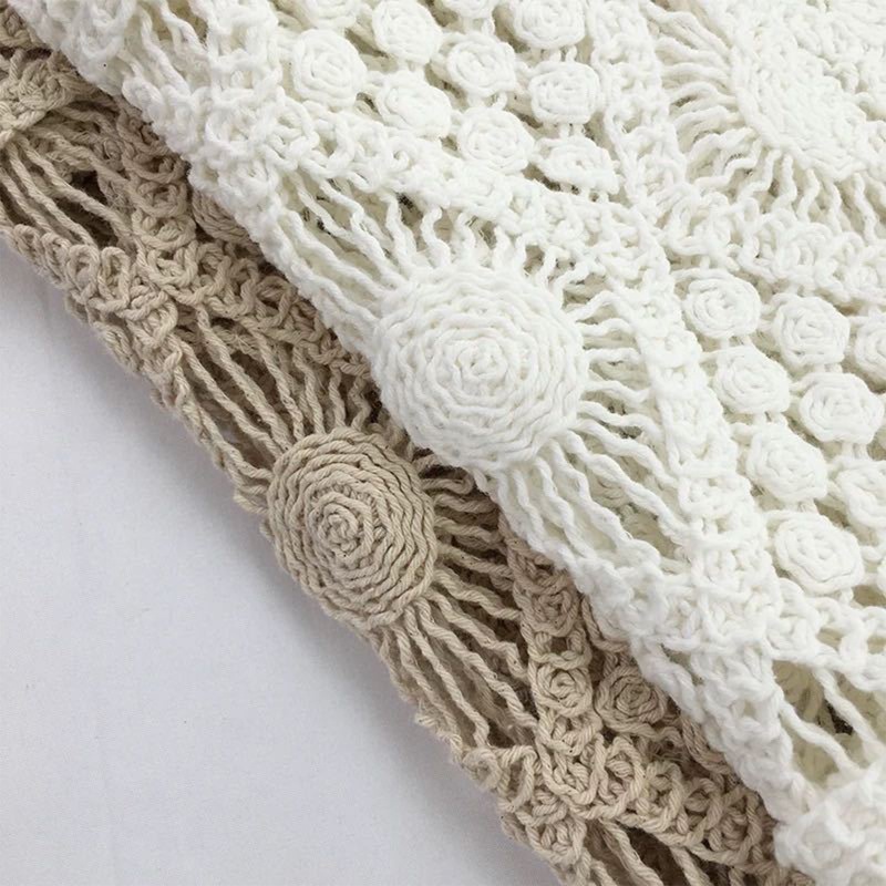Áo Croptop Dệt Kim Không Tay Dáng Ôm In Họa Tiết Hình Học Rỗng Phong Cách Bohemian Cổ Điển Thời Trang Đi Biển Cho Nữ