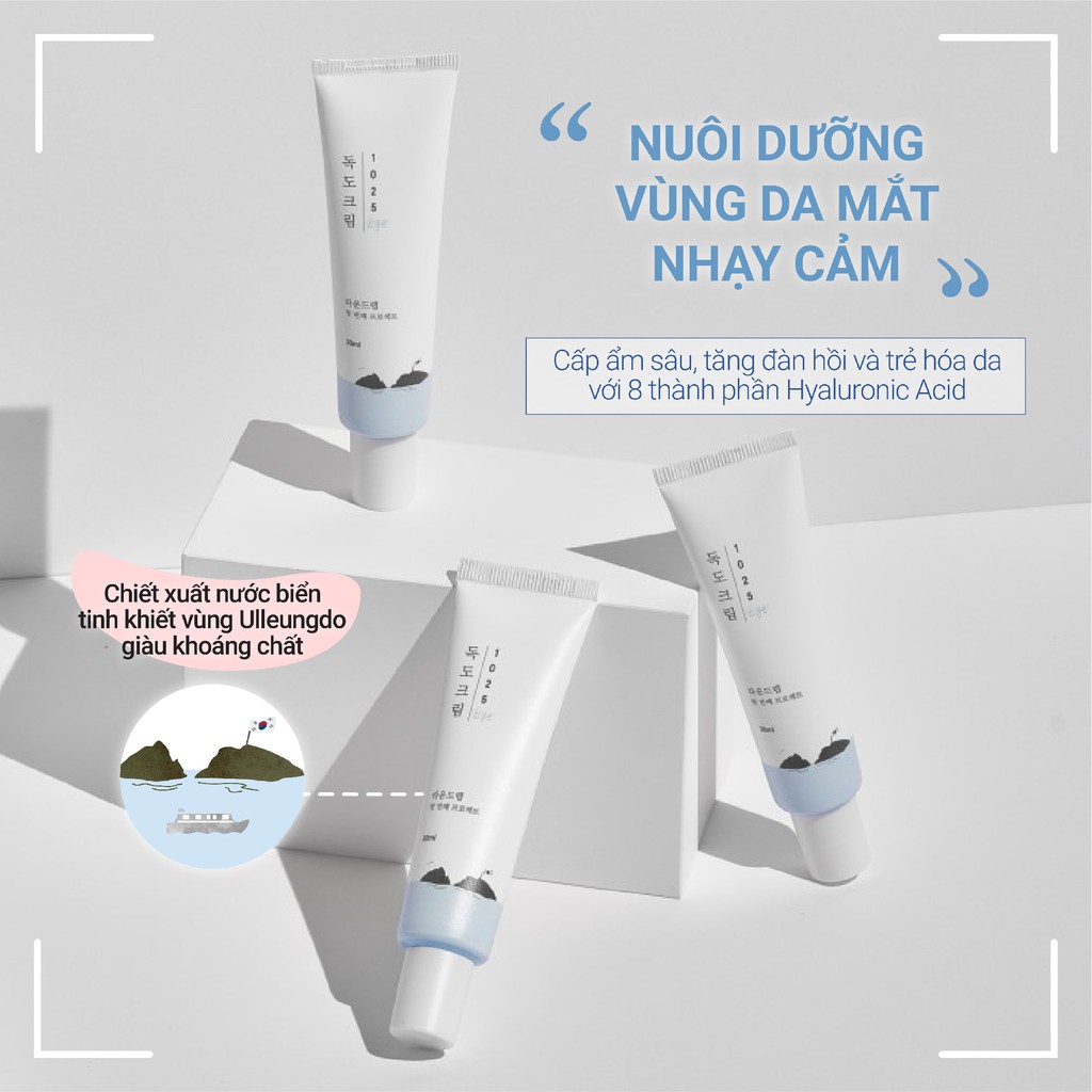 [Mã BMBAU50 giảm 7% đơn 99K] Kem mắt chống lão hóa Round Lab 1025 Dokdo Eye Cream 30ml