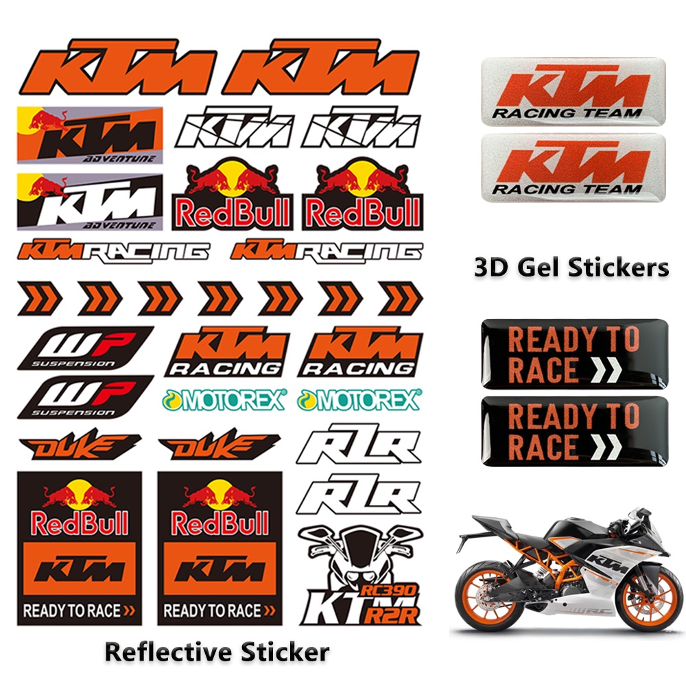 Sticker Phản Quang Dán Trang Trí Bình Xăng Xe Mô Tô KTM Duke 125 200 390 690 990 1290 Adv SXF EXC XC XCW