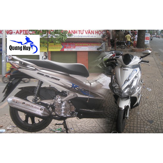 Tem trùm air blade ♦FREESHIP♦ trắng xám đời 2011, độ team trùm ab dán phủ dàn áo xe xám trắng rẻ đẹp