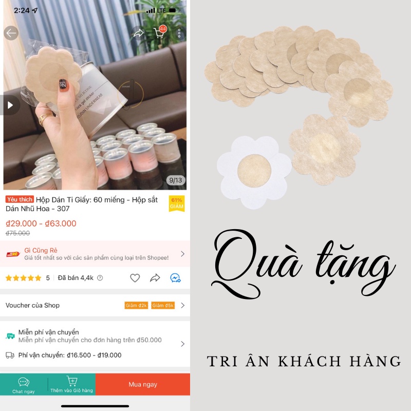 Miếng Dán Nâng Ngực, Cuộn Băng keo Dán Ngực Có Thể Tạo Nhiều Kiểu Tiện Dụng Cho Nữ EVA BRA 144