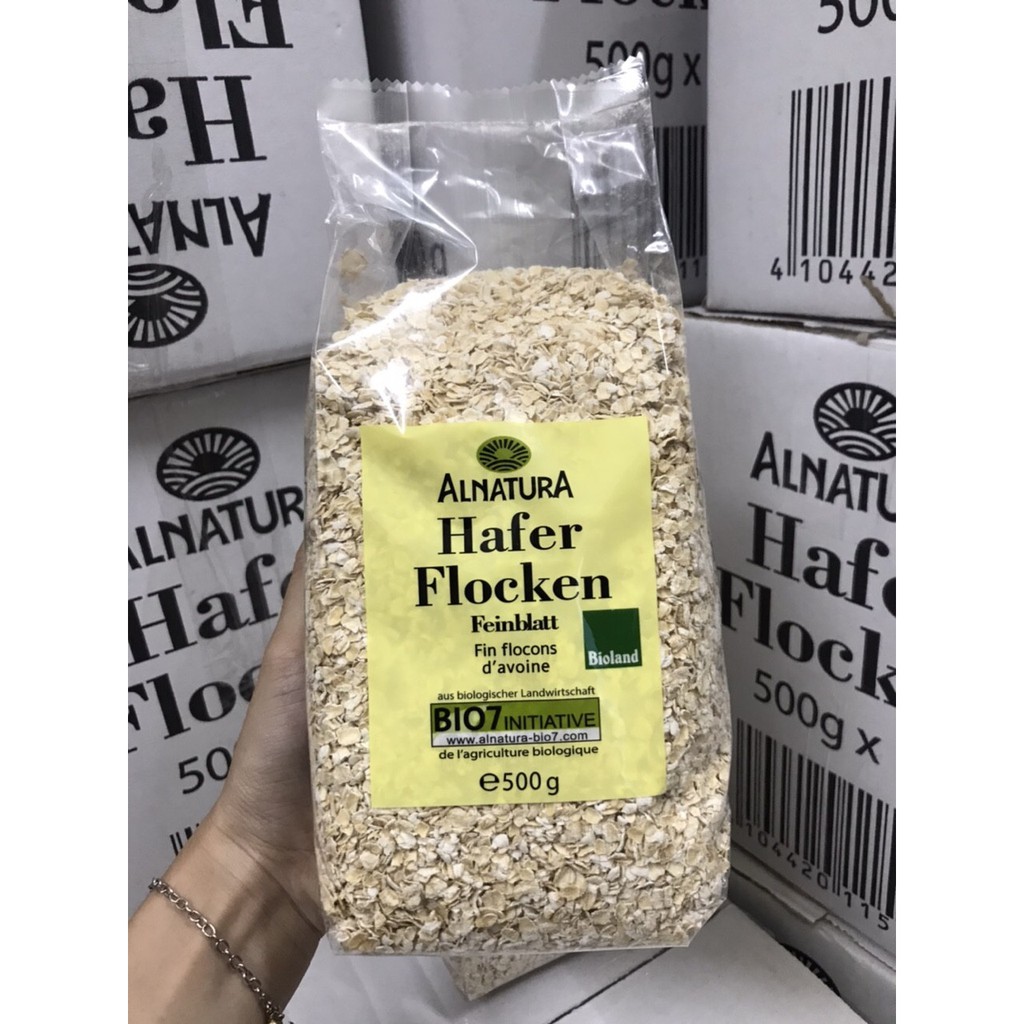 Yến mạch giảm cân hafood Hafer Flocken , giúp làm đẹp da, ngăn ngừa ung thư, hỗ trợ tiêu hóa  _ 500gr