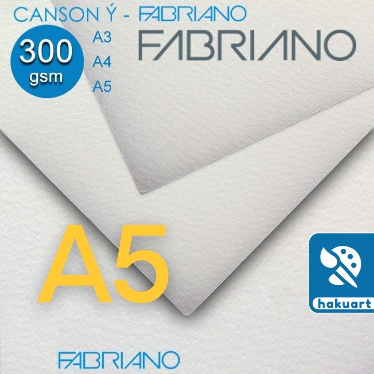 Giấy Vẽ Màu Nước Italy FABRIANO 300GSM 10 Tờ Vân Mịn - Họa Cụ Hakuart