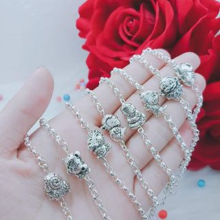 Lắc tay con giáp cho bé bạc nguyên chất