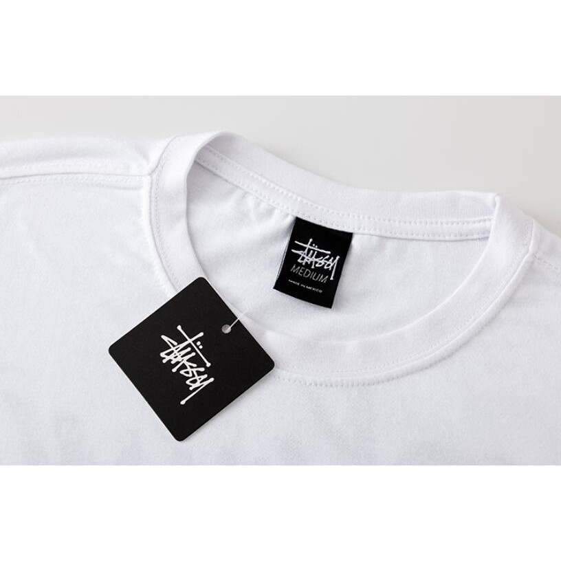 Áo Thun Cotton Tay Ngắn In Chữ Stussy Thời Trang Cho Nam Và Nữ