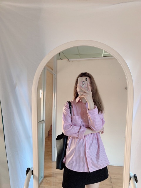 SƠ MI OVERSIZE - TÔNG HỒNG