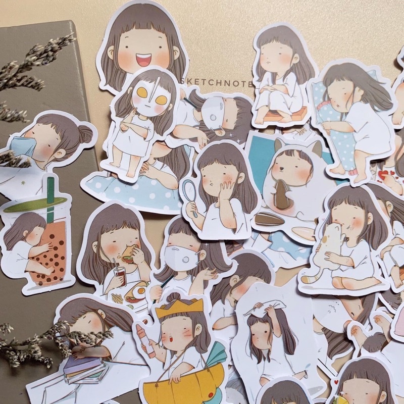 Sticker cô gái chibi cute ST100