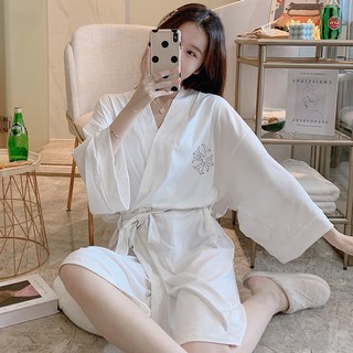 Áo choàng tắm dáng dài vải mỏng thời trang xuân thu gợi cảm cho nữ