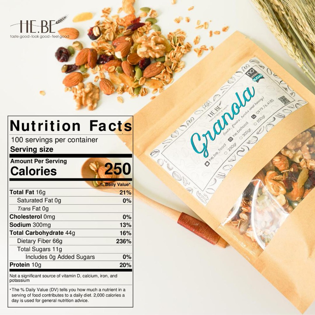 [Mã 267FMCGSALE giảm 8% đơn 500K] Combo 250g Granola + 250g Biscotti 3 Vị Ăn Kiêng Không Đường by HeBe | BigBuy360 - bigbuy360.vn