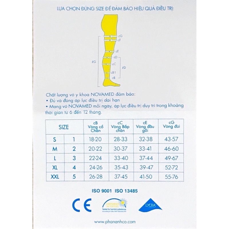 Vớ điều trị suy vãn tĩnh mạch Novamed hàng Thỗ Nhĩ Kỳ