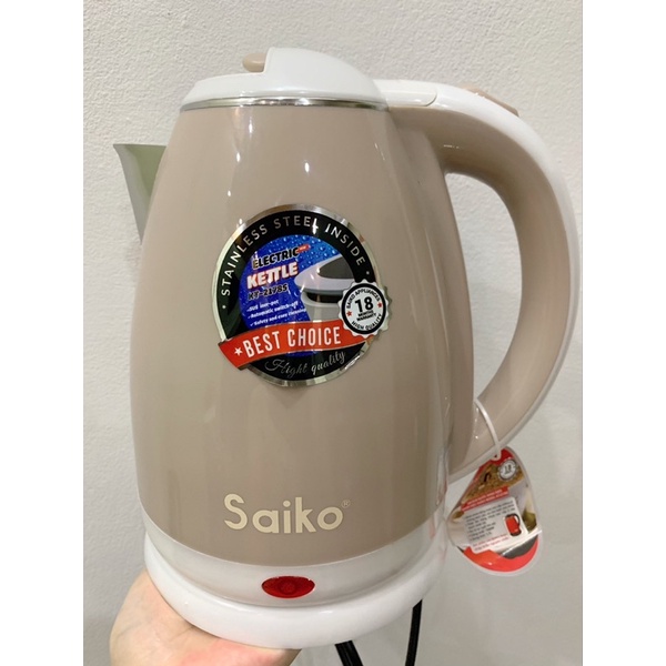 Ấm siêu tốc Saiko dung tích 1.7L màu sáng, Hàng chính hãng