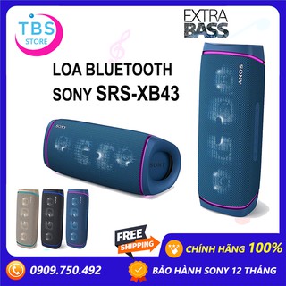 Loa Bluetooth Sony Extra Bass SRS-XB43 - Hàng chính hãng sony Việt Nam - Bảo hành 12 tháng