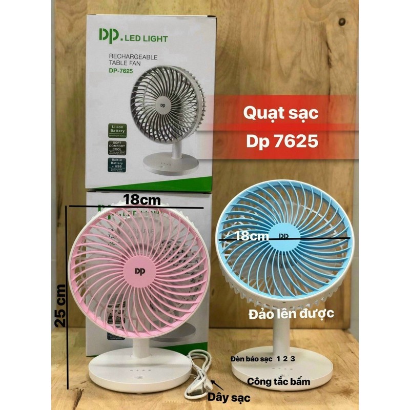 Quạt sạc điện DP7625