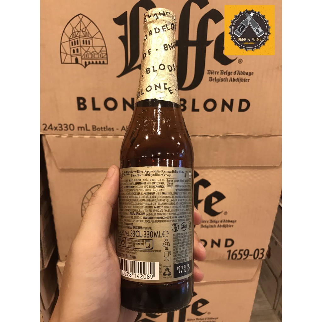 Bia Leffe vàng 6.6% - Bỉ - 330ml/chai - thùng 24 chai