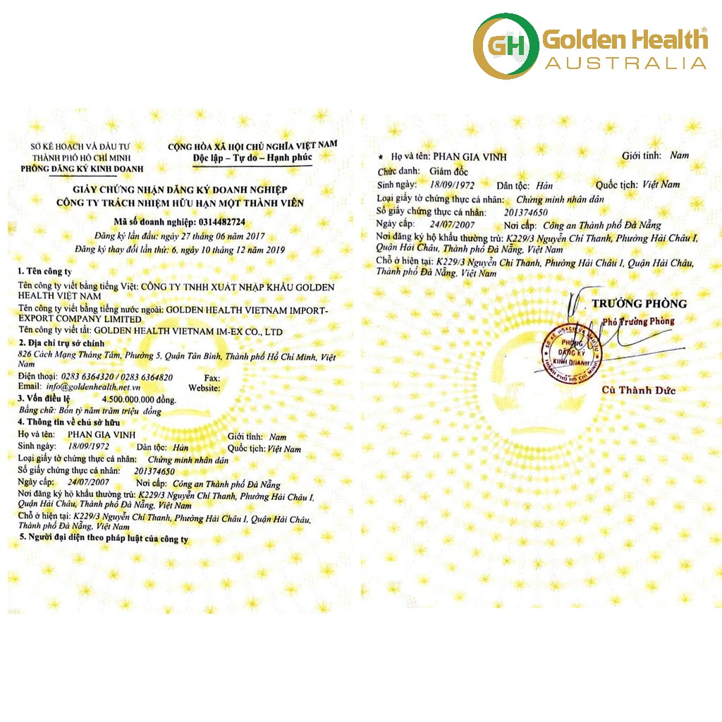 [GOLDEN HEALTH] Viên uống bổ mắt - Health Vison Plus 10000mg