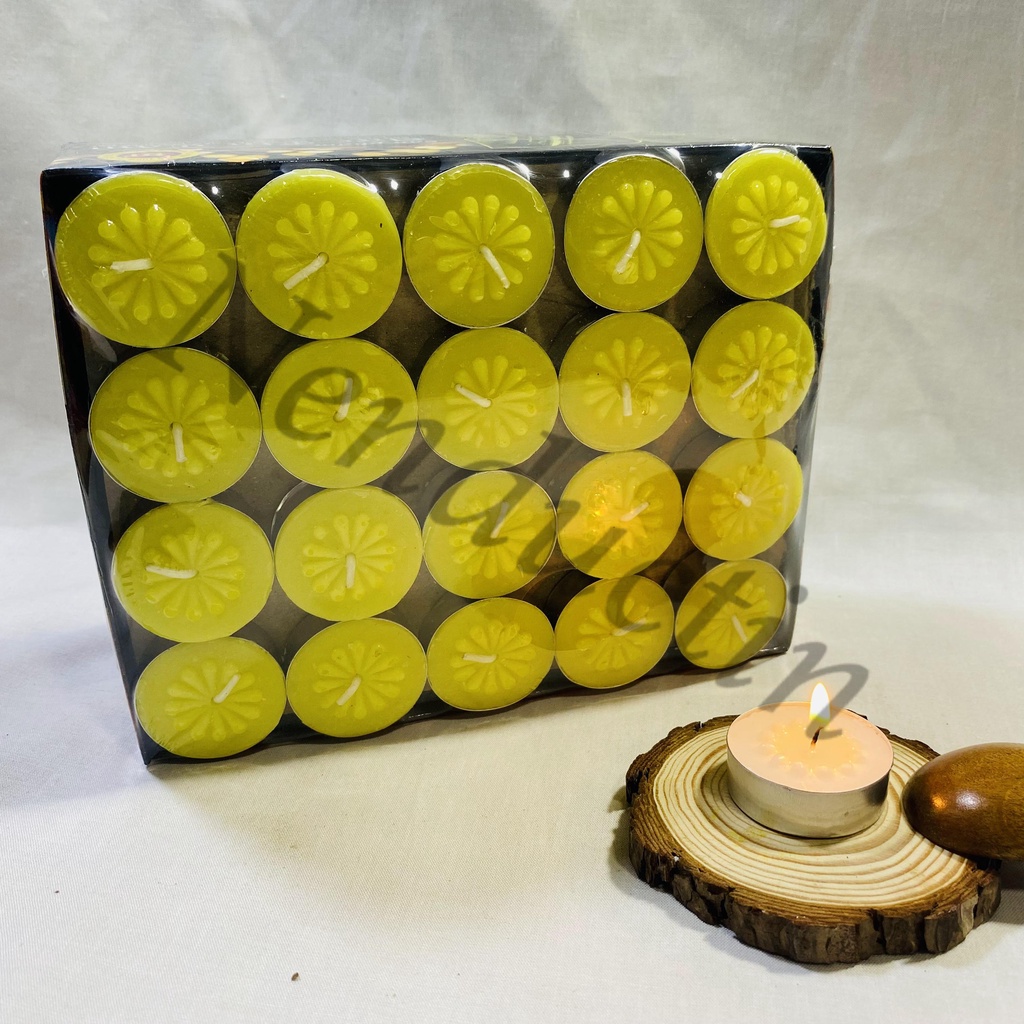 Hộp 100 viên nến Tealight cao cấp Đức Tín cháy trên 4h không khói không mùi an toàn cho người sử dụng