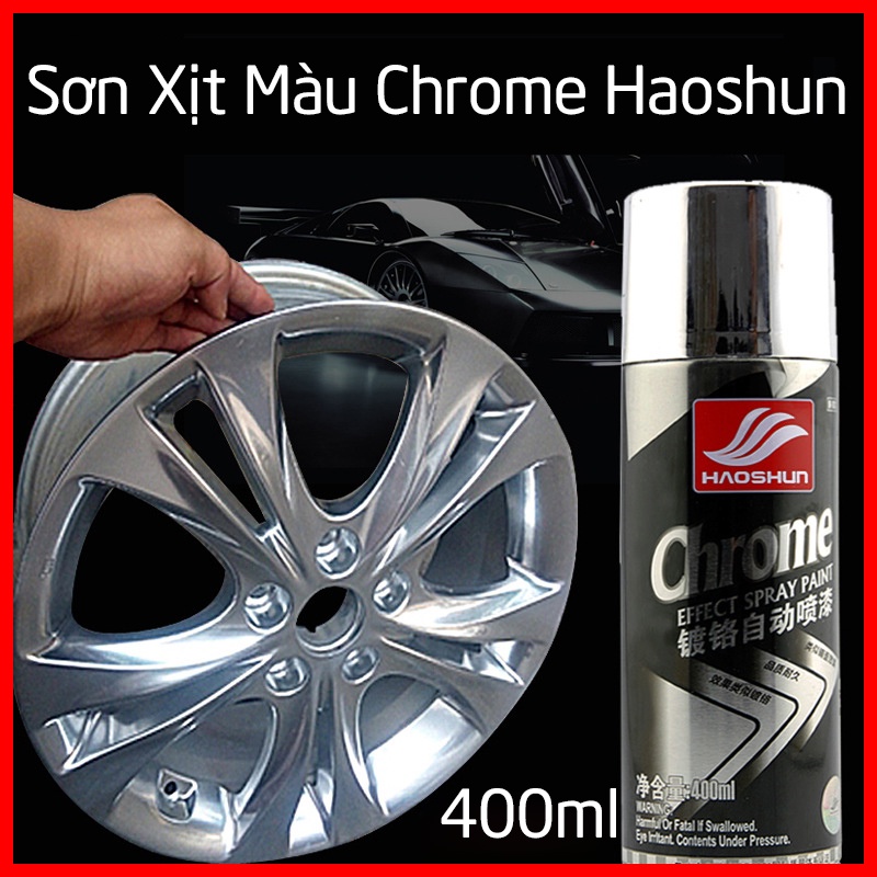 Sơn xịt mạ Chrome chống rỉ cao cấp Haoshun H-1013 dung tích 400ml