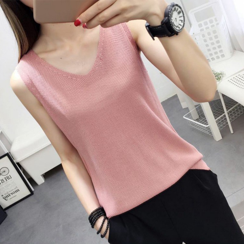 Áo Nữ Không Tay Cổ Chữ V Thời Trang Quyến Rũ | BigBuy360 - bigbuy360.vn