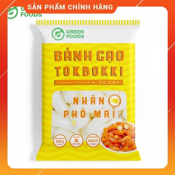 Hoả Tốc -  Bánh Gạo Hàn Quốc Tokbokki Nhân Phô Mai Green Foods 500g