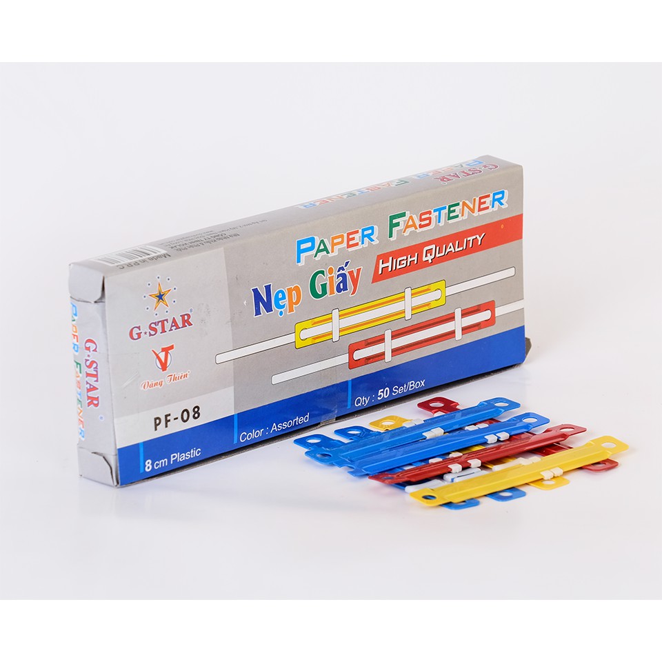 Hộp 50 cái Kẹp Acco, nẹp giấy Gstar PF-08