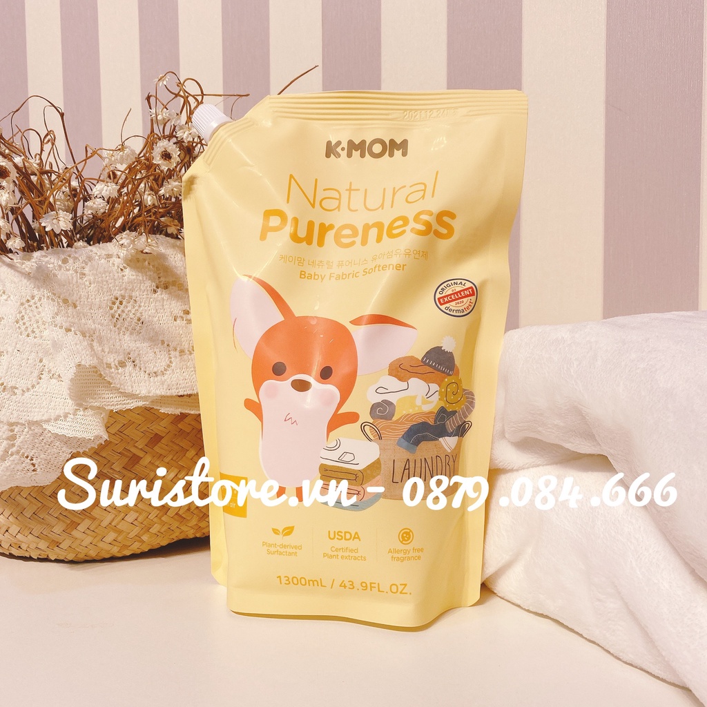 Nước GIẶT, xả đồ sơ sinh hữu cơ K-MOM Hàn Quốc