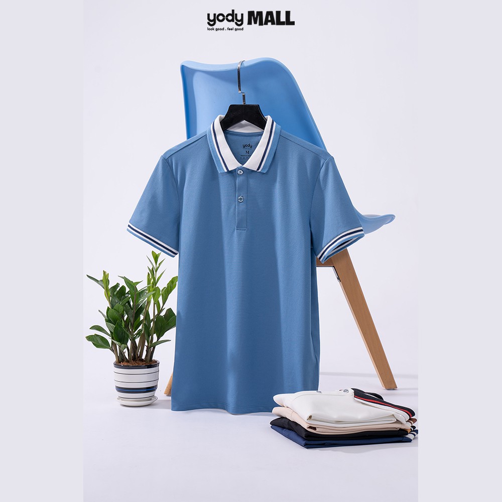 Áo thun polo nam YODY chất liệu mắt chim mềm mịn thông thoáng APM3641