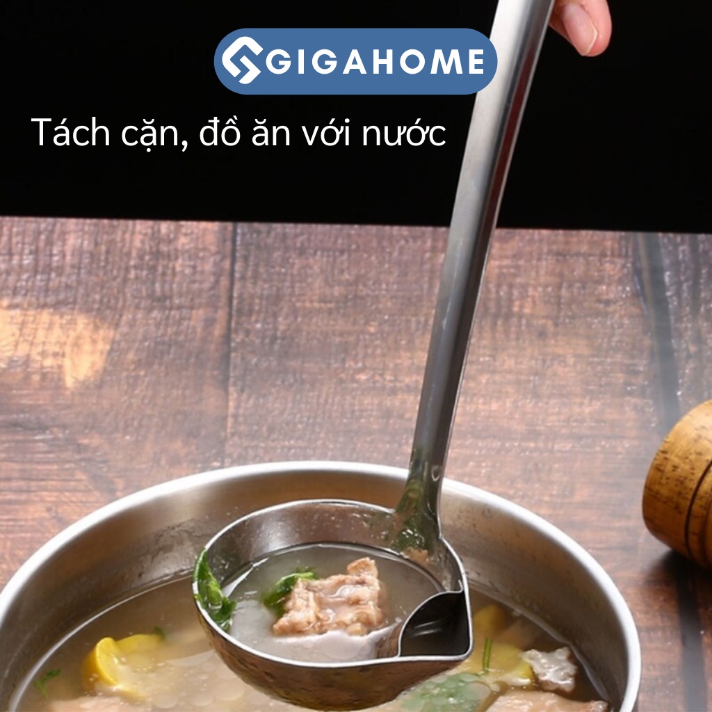 Vá Múc Canh Lọc Dầu Mỡ Thông Minh GIGAHOME Inox 304 Cao Cấp 10050
