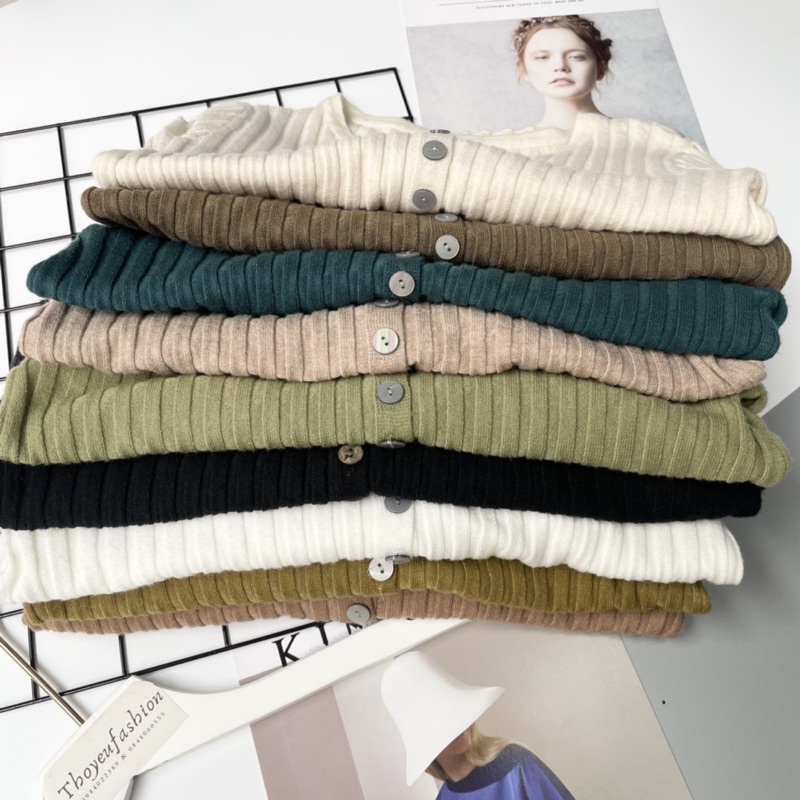 Áo Khoác Cardigan Nữ Cổ Tròn Phối Cúc Lấp Lánh Chất Len Đũa Co Dãn Tốt Êm Mềm Mại - M21110 | WebRaoVat - webraovat.net.vn