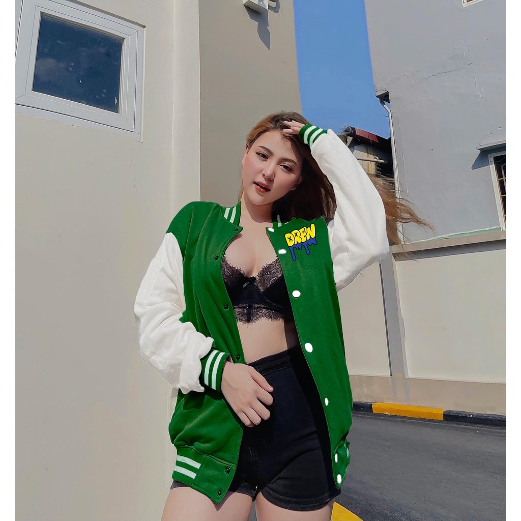 Áo khoác Cardigan Bomber DREW 3 màu Unisex phối bo chất nỉ dày dặn siêu hot shopmap
