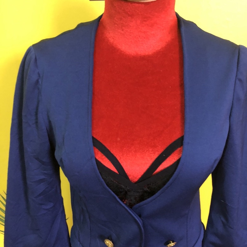 Áo khoác vét blazer xanh dương hàng si hàng 2hand