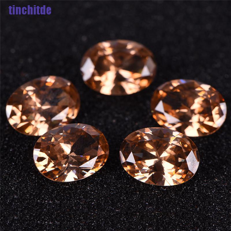 Đá Zircon Hình oval Kích Thước 10 X 14mm Dùng Làm Đồ Thủ Công