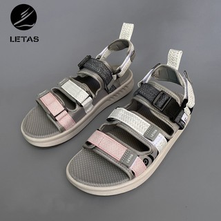 Sandal Nữ Letas D714 Trắng Hồng Ghi