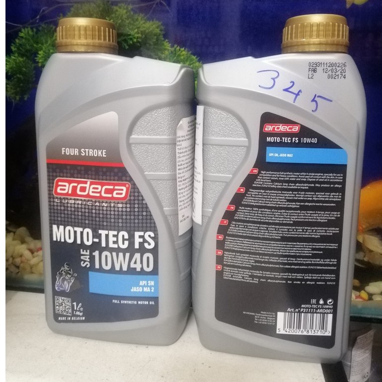 [KM Tặng Kèm] Nhớt Ardeca 10w40 Moto-Tec FS Xe Số, Côn Tay, Mô Tô