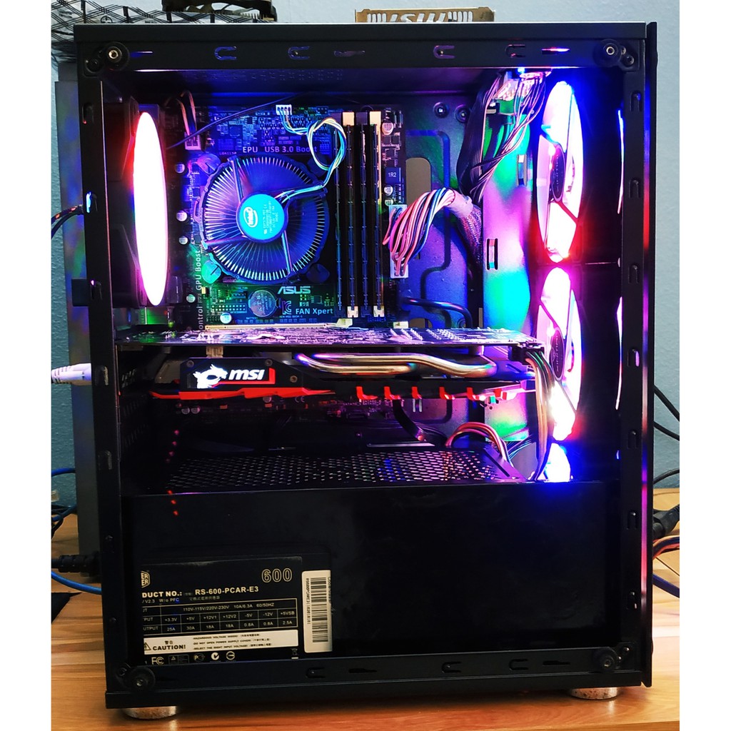 Combo Vỏ Case Xigmatek NYX Kèm 4 Fan LED 5 Màu - M-ATX, 2 SIDE TEMPERED GLASS New chính hãng Mai Hoàng | BigBuy360 - bigbuy360.vn