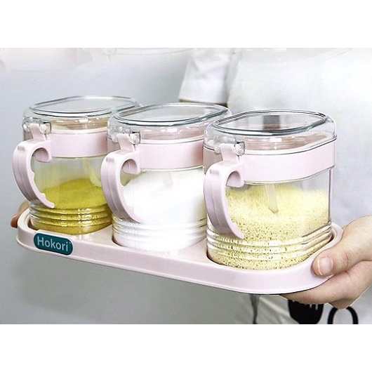 BỘ 3 HỘP ĐỰNG GIA VỊ