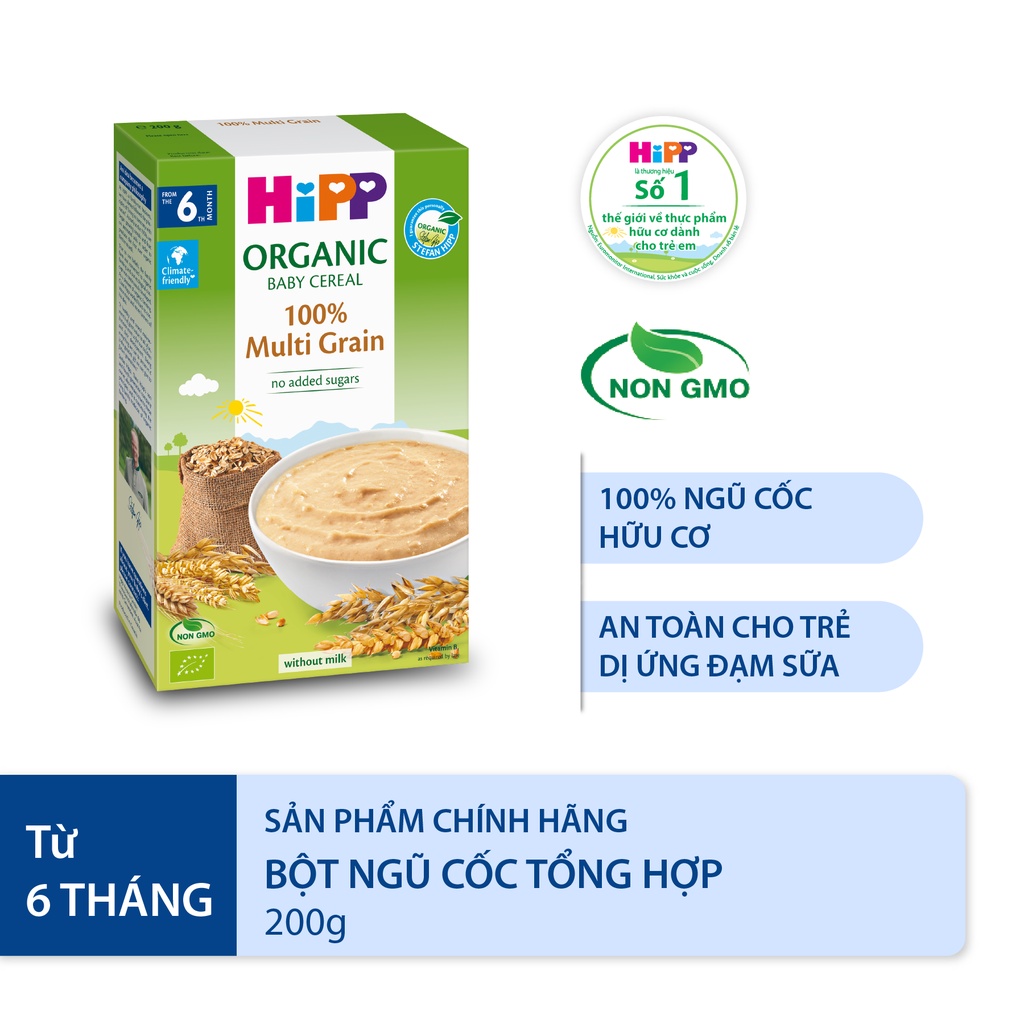 Combo ăn dặm HiPP Organic số 9: Phát triển chiều cao