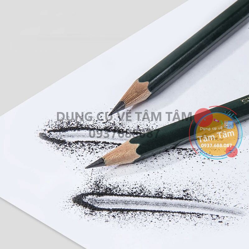 [ TÂM TÂM ]-Full bộ bút Chì phác thảo, bút chì đen Faber Castell 9000 (HB.2B,3B,4B,5B,6B,7B,8B)-