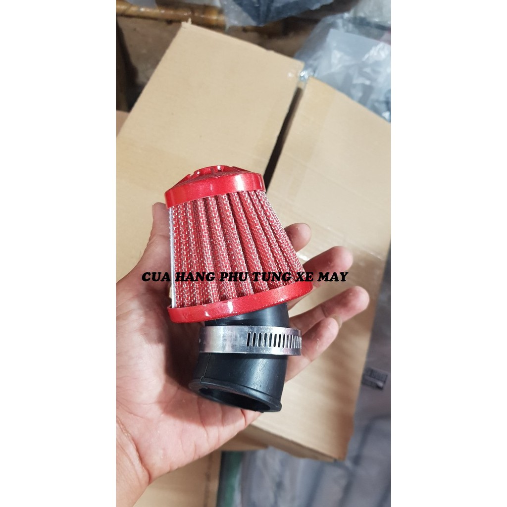 Pô e (lọc gió) tăng tốc lưới đỏ gắn cho bình xăng thường