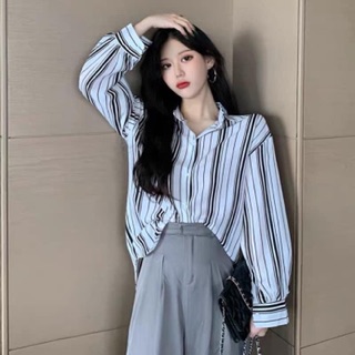 Áo sơ mi kẻ dáng dài⚡️2 màu