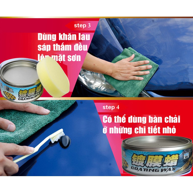 Sáp đánh bóng ô tô Botny Coating Wax bảo vệ bề mặt sơn chống tia cực tím trọng lượng 300g