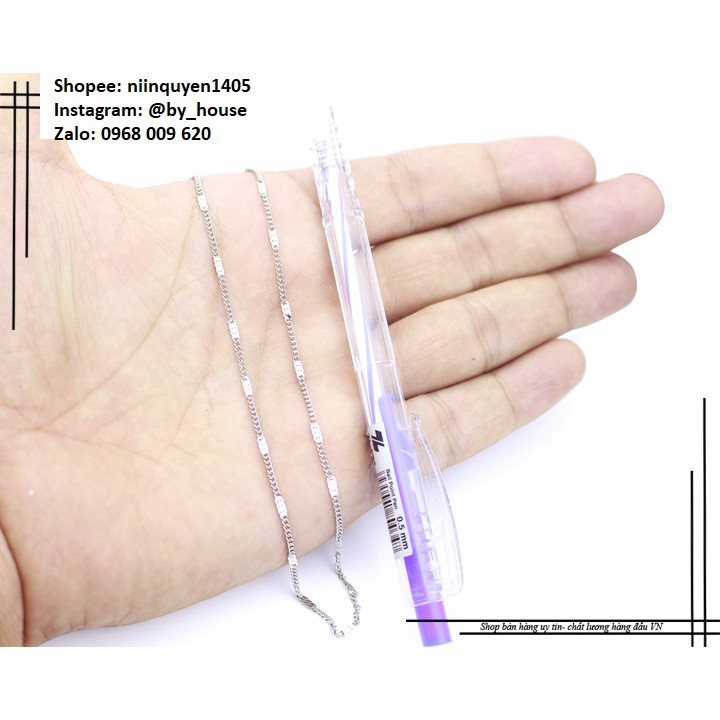 Dây chuyền inox nữ trơn xích cách điệu không gỉ