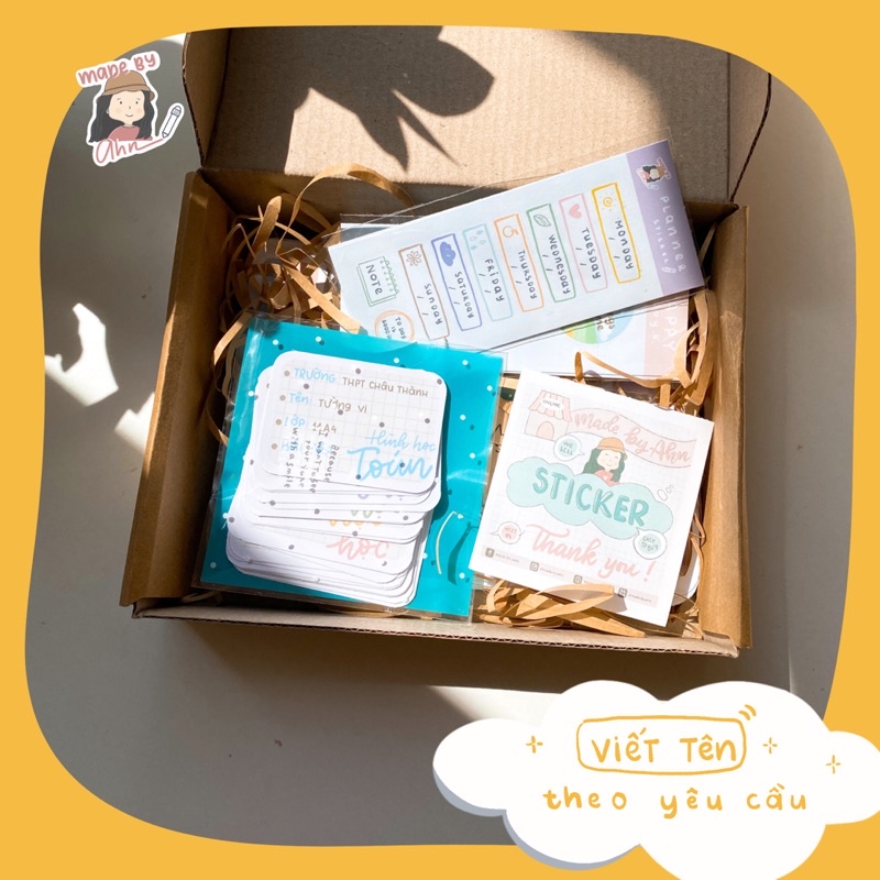 NHÃN VỞ MÔN HỌC  - Thêm tên