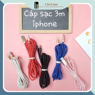 Cáp sạc dù cao cấp cho Iphone/Ipad/Ipod chống rối chống đứt 3m - CITYCASE