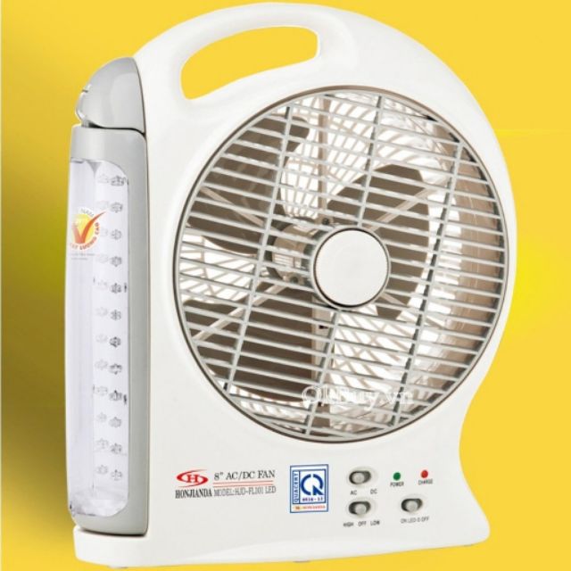 Quạt sạc điện kết hợp đèn HONJIANDA HJD-FL103 LED