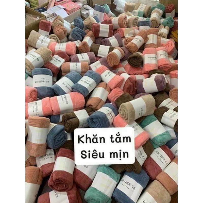 Khăn Tắm Xuất Hàn Hàng Dày Thấm Hút Tốt May Bo Viền