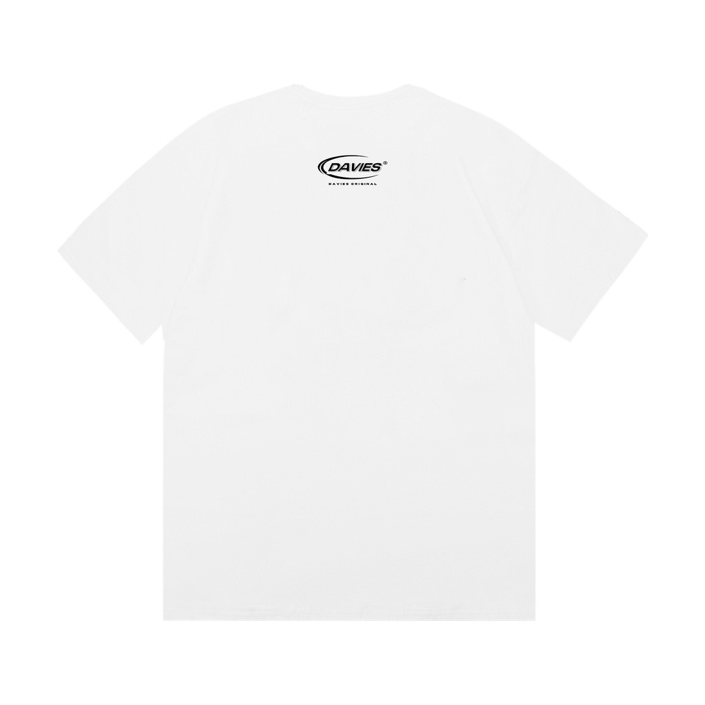 Áo thun nam nữ unisex from rộng màu trắng Medal Davies. | BigBuy360 - bigbuy360.vn